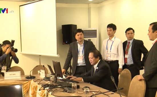 Bộ trưởng Trương Minh Tuấn thăm, kiểm tra Trung tâm báo chí APEC