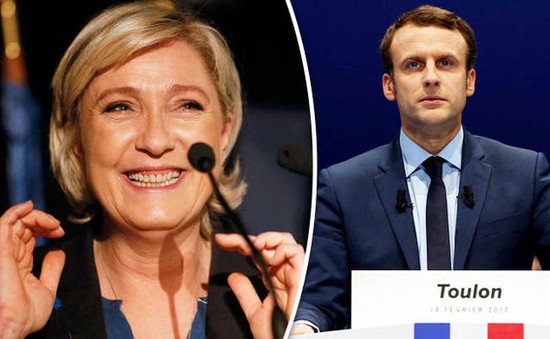 Ông Macron và bà Le Pen dẫn đầu vòng 1 bầu cử Tổng thống Pháp