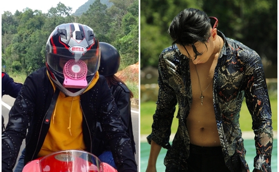 Rocker Nguyễn lái motor hơn nửa tỷ đồng,  lột áo vắt mồ hôi khiến fan "choáng"
