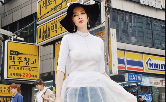 Angela Phương Trinh sành điệu trên đường phố Hàn Quốc