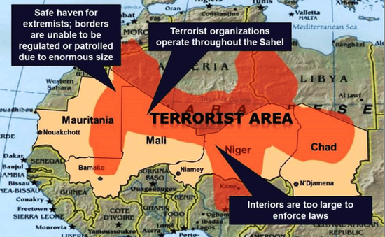 Mỹ tài trợ 60 triệu USD cho 5 nước khu vực Sahel chống khủng bố