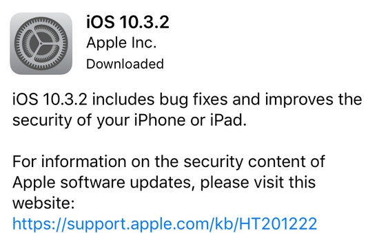 Bản vá lỗi iOS 10.3.2 trình làng: Cải thiện bảo mật, giúp máy bớt ngốn pin