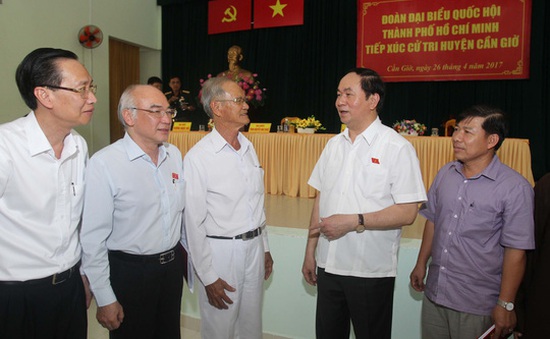 Chủ tịch nước tiếp xúc cử tri huyện Cần Giờ, TP.HCM