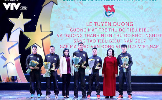 Hà Nội trao biểu tượng Thánh Gióng cho 5 cầu thủ U23 Việt Nam