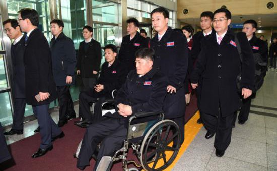 Phái đoàn Triều Tiên tham dự Paralympic 2018 đến Hàn Quốc
