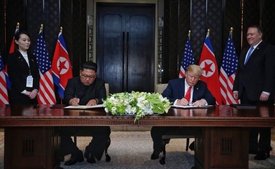 Tổng thống Trump: Thỏa thuận lịch sử Mỹ - Triều sẽ mở ra tương lai tươi sáng của khu vực