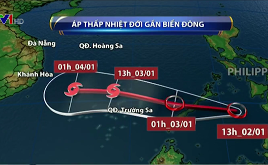 Áp thấp nhiệt đới đi vào Biển Đông, có khả năng mạnh lên thành bão