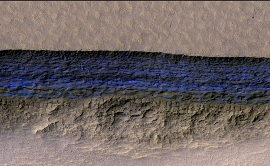 Phát hiện dải băng bên dưới bề mặt sao Hỏa