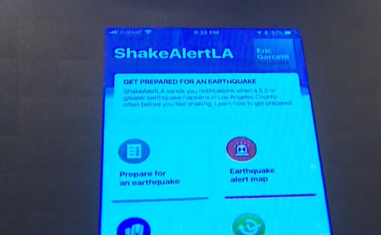 Los Angeles (Mỹ) phát hành ứng dụng cảnh báo động đất sớm