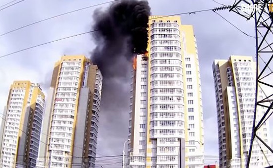 Cháy chung cư tại Nga, 5 trẻ em thiệt mạng