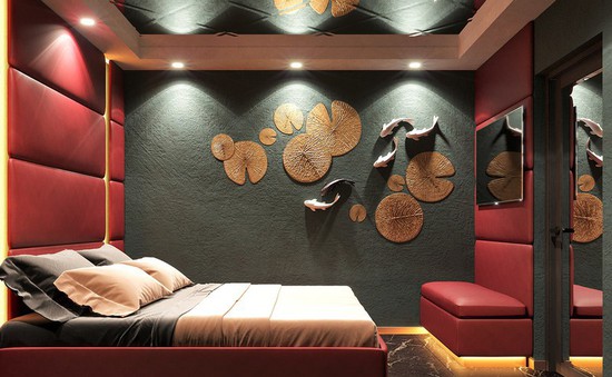Trang trí phòng ngủ màu đỏ dành cho người năng động