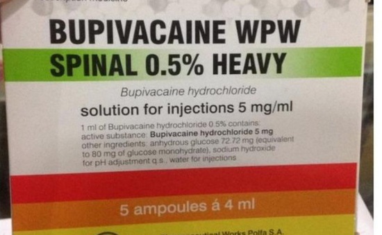 Ngưng sử dụng thuốc có hoạt chất Bupivacain