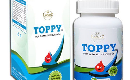 Thực phẩm bảo vệ sức khỏe Thảo dược Toppy bị buộc ngừng sản xuất, buôn bán và lưu thông trên thị trường