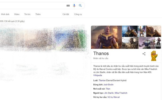 Găng tay vô cực của Thanos ảnh hưởng tới Google như thế nào?