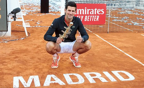 Novak Djokovic lần thứ 3 vô địch Madrid mở rộng