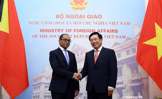 Phó Thủ tướng Phạm Bình Minh hội đàm với Bộ trưởng Ngoại giao và Hợp tác Timor-Leste
