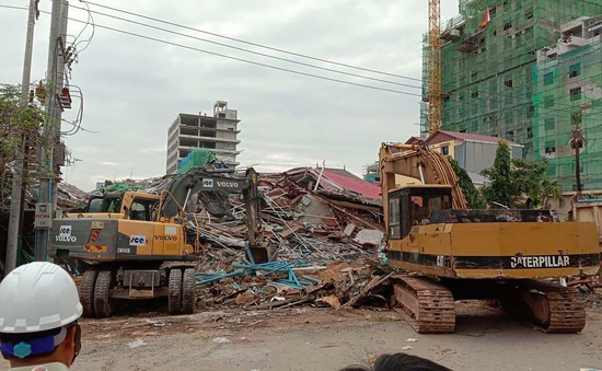 Sập tòa nhà 7 tầng đang thi công ở Campuchia