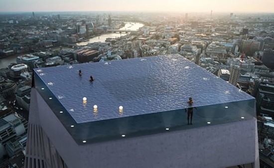 Choáng: Bể bơi vô cực 360 độ đầu tiên trên thế giới tại London