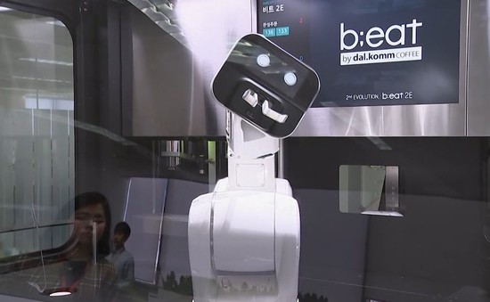 Robot pha cà phê ở Hàn Quốc
