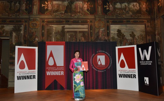 Họa sĩ Nguyễn Thu Thủy đến Italy nhận Huy chương Vàng cuộc thi Thiết kế quốc tế