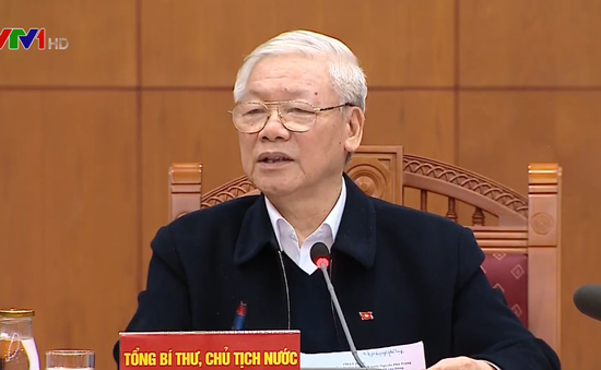 Tổng Bí thư, Chủ tịch nước Nguyễn Phú Trọng chủ trì họp Tiểu ban Văn kiện Đại hội XIII