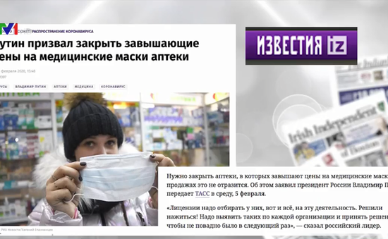 “Bão giá” khẩu trang thời dịch bệnh nCoV tại Nga