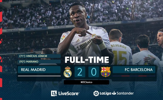 Real Madrid giành chiến thắng trước Barcelona trong trận Siêu kinh điển