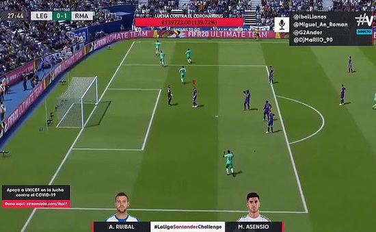 Asensio lập công giúp Real Madrid vô địch La Liga… trên PlayStation