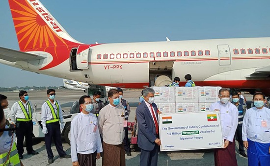 Myanmar nhận 1,5 triệu liều vaccine COVID-19 miễn phí từ Ấn Độ