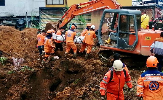 Sạt lở đất nghiêm trọng tại Colombia khiến 11 người thiệt mạng, nhiều người mất tích