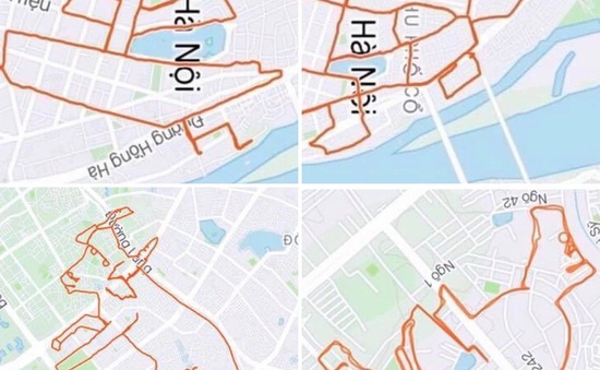 Chàng trai mê chạy bộ vẽ hình trên… bản đồ