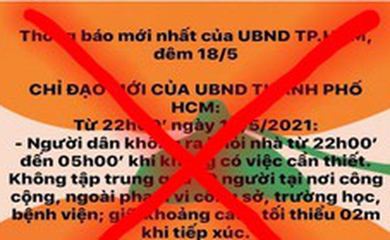 TP Hồ Chí Minh bác thông tin yêu cầu người dân không ra khỏi nhà từ 22h