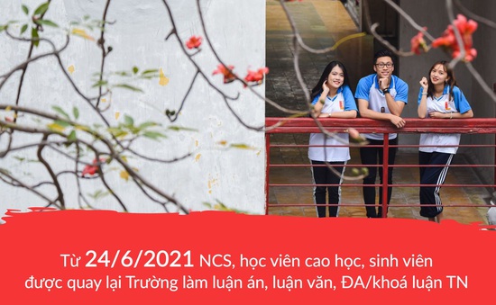 Trường đại học đầu tiên tại Hà Nội cho phép sinh viên trở lại trường