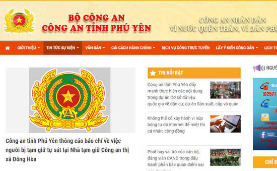 Công an tỉnh Phú Yên thông tin về trường hợp tử vong trong nhà tạm giữ