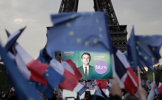 Ông Emmanuel Macron tái đắc cử Tổng thống Pháp, các lãnh đạo châu Âu chúc mừng