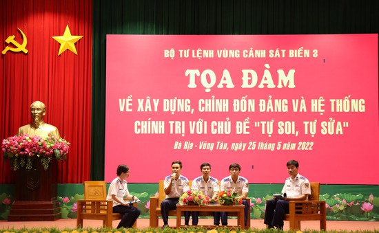 Tuổi trẻ Bộ Tư lệnh Vùng Cảnh sát biển 3 tọa đàm về xây dựng, chỉnh đốn Đảng và hệ thống chính trị