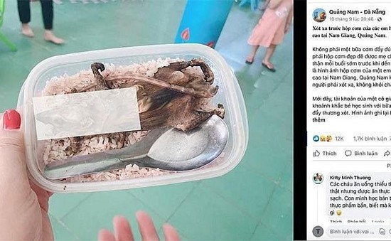 Sự thật về "hộp cơm thịt chuột" và bữa ăn "kham khổ" của học sinh mầm non ở Quảng Nam