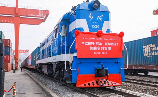 Đẩy mạnh vận chuyển hàng hóa bằng đường sắt giữa Trung Quốc và châu Âu