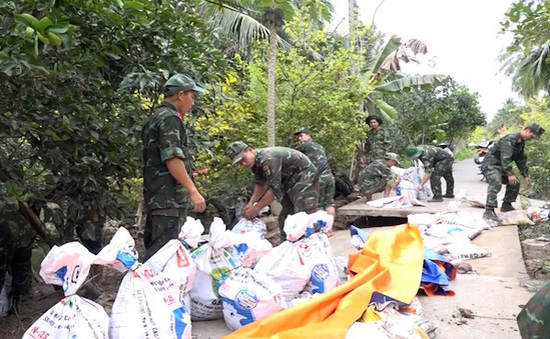 Hơn 300 hộ dân ở Trà Vinh bị ảnh hưởng do sạt lở đê bao