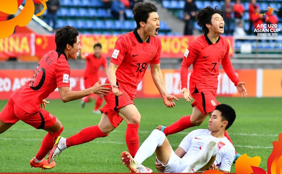 Ngược dòng trước U20 Trung Quốc, U20 Hàn Quốc góp mặt ở bán kết VCK U20 châu Á