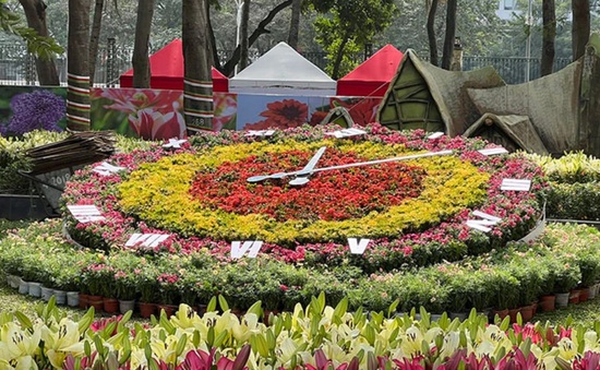 Triển lãm hoa Tết giữa lòng Công viên Thống Nhất