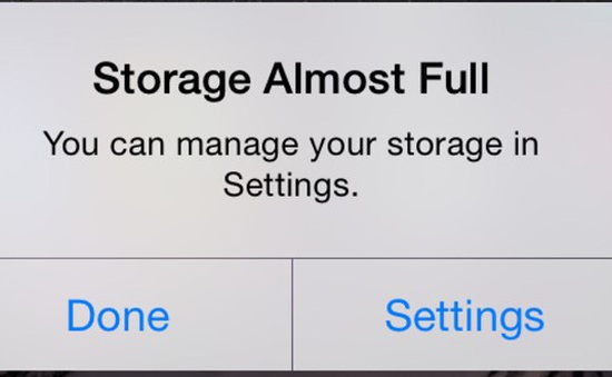 Phải làm gì khi iPhone hết dung lượng lưu trữ?