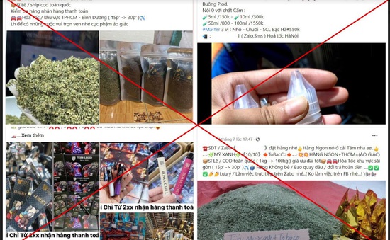 Ngang nhiên rao bán nhiều chất cấm trên mạng xã hội