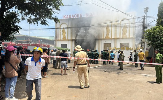 VIDEO: Hiện trường vụ cháy tại quán Karaoke – Bida ở Đắk Lắk