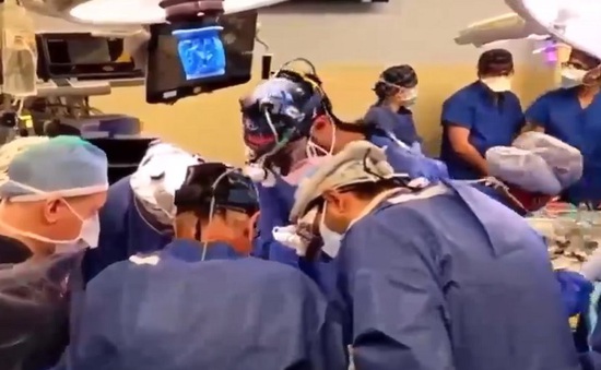 Bác sĩ Mỹ thực hiện ca ghép tim lợn cứu người đang hấp hối