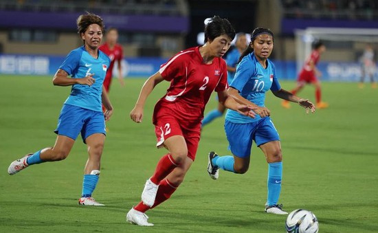 Bóng đá nữ ASIAD: Đại diện Đông Nam Á để thua 17 bàn không gỡ trước ĐT Triều Tiên