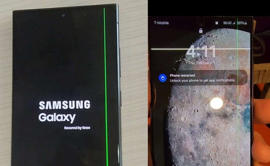 Galaxy S24 Ultra xuất hiện lỗi màn hình sọc xanh