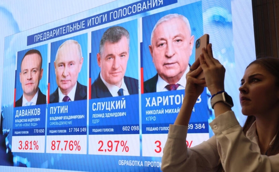 Tái đắc cử vang dội, ông Putin ca ngợi kết quả bầu cử là dấu hiệu của "hy vọng"