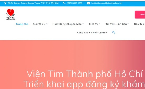 Viện Tim TP Hồ Chí Minh bị tấn công trang web lấy số khám bệnh