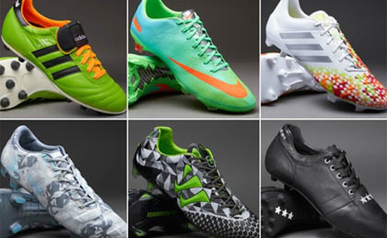 10 mẫu giầy bóng đá tốt nhất năm 2014